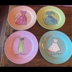Rosanna-Tres Chic Dress-Set of 4 Salad/Dessert/Appetizer Plates